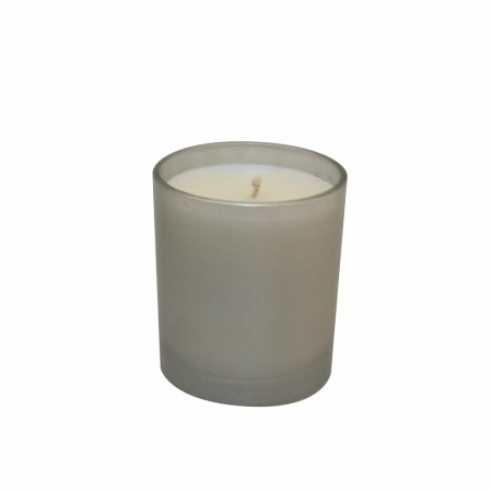 Zilveren kaarsen vanille parfum 7x7x8cm