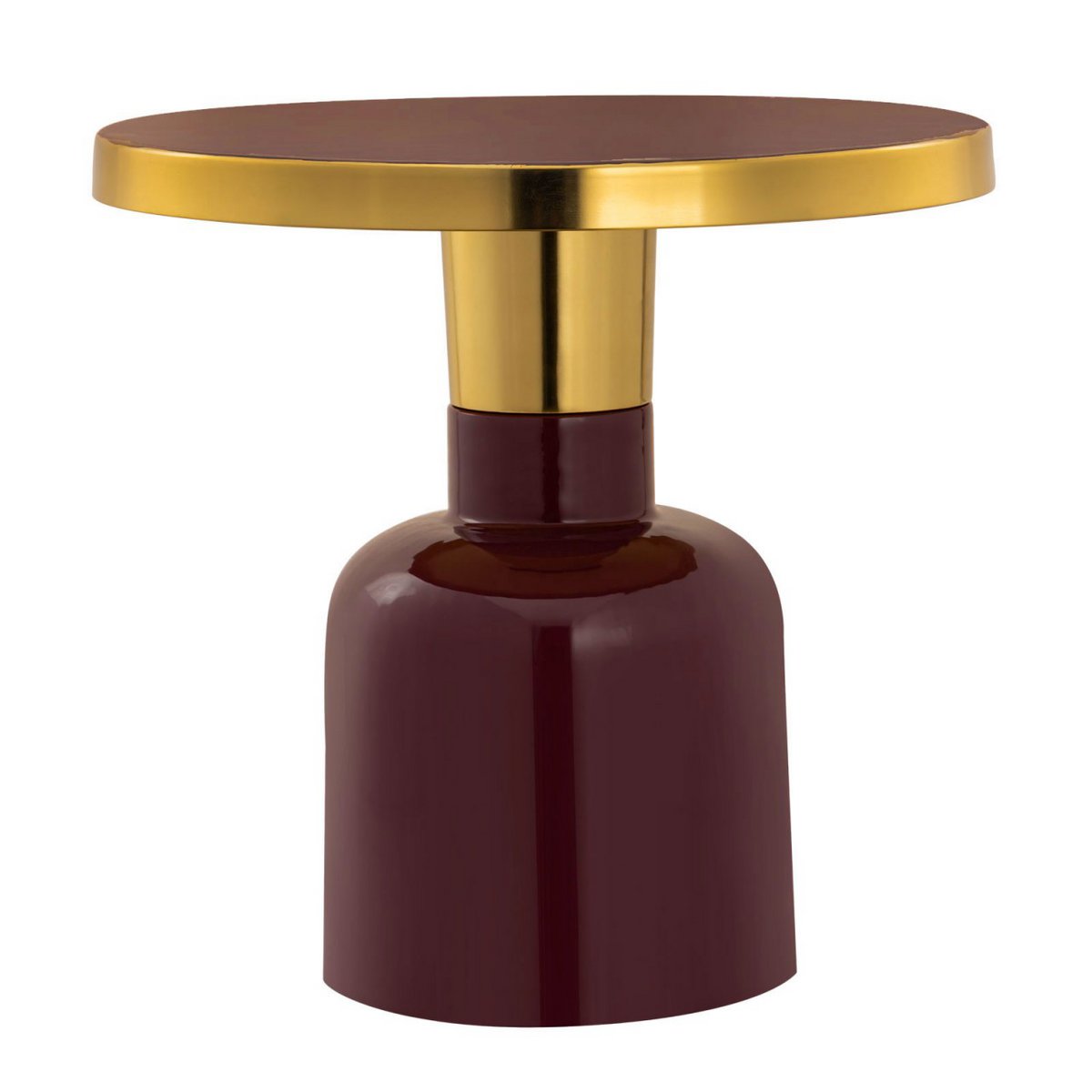 Bijzettafel rond ø 45 H 45 cm Decoratieve tafel Lampentafel Salontafel Glamtafel Metaal en email