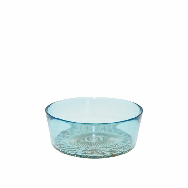 Turquoise blauwe oog kom 15x15x6cm