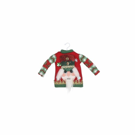Kerst Ornament Sweater - L20,5 x B2,5 x H15 cm - Rood