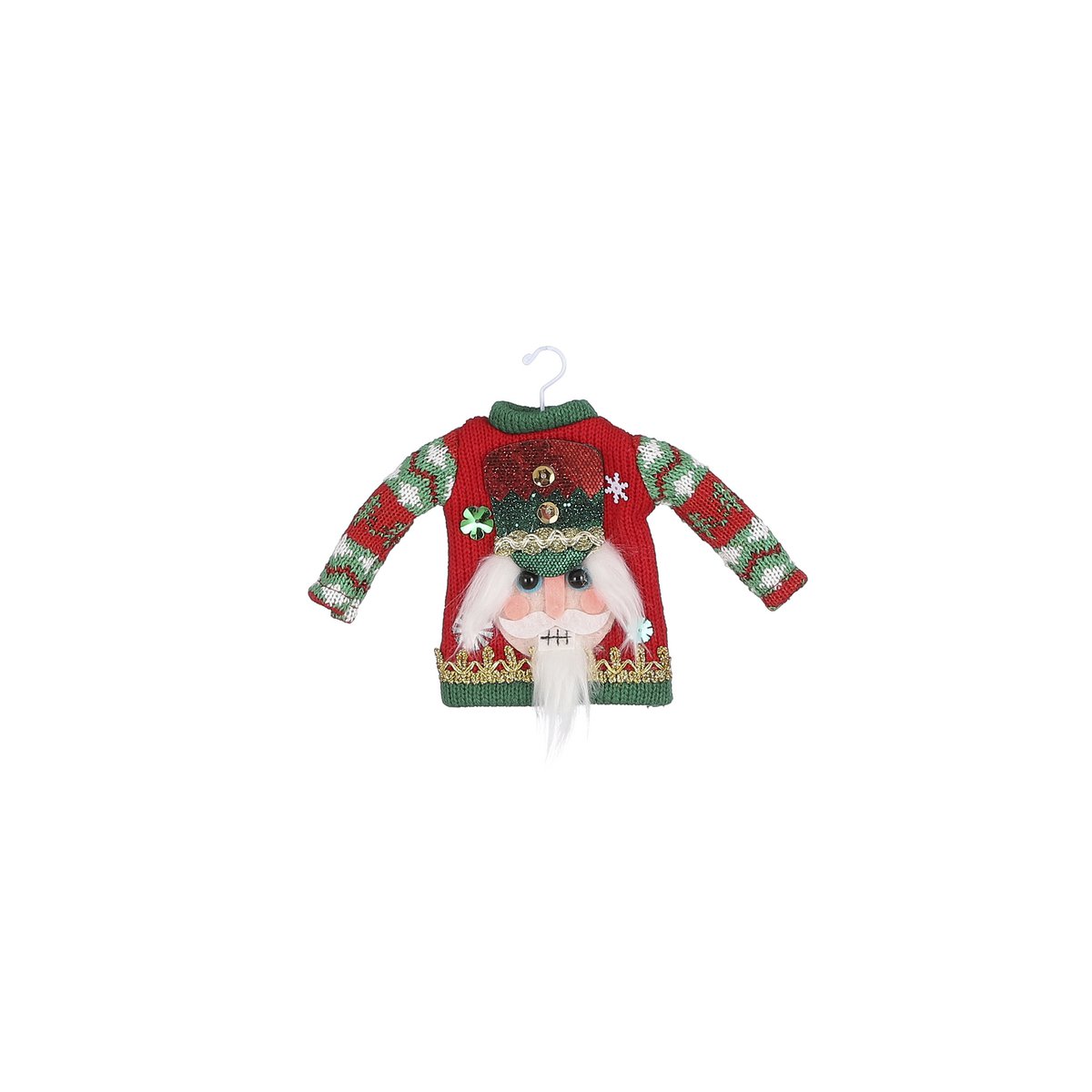 Kerst Ornament Sweater - L20,5 x B2,5 x H15 cm - Rood
