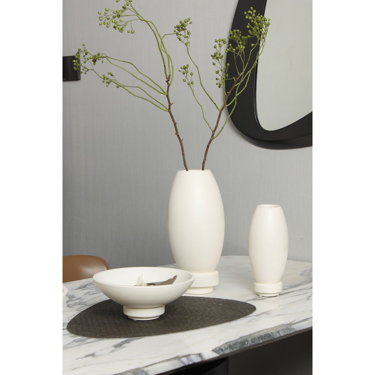 Grote schaal modern design, van microcement, zwart, RUD12WH