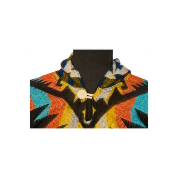 Alpaca Poncho inheems patroon | Waorani groen