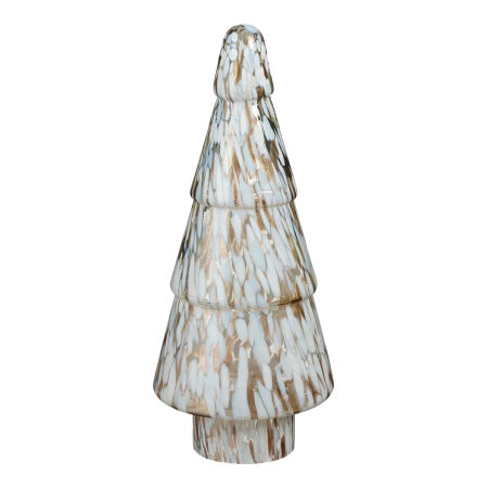 Kerstdecoratie Boom - H42 x Ø16 cm - Glas - Wit