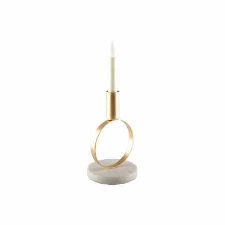 Ronde Matt Golden kandelaar H.17 cm