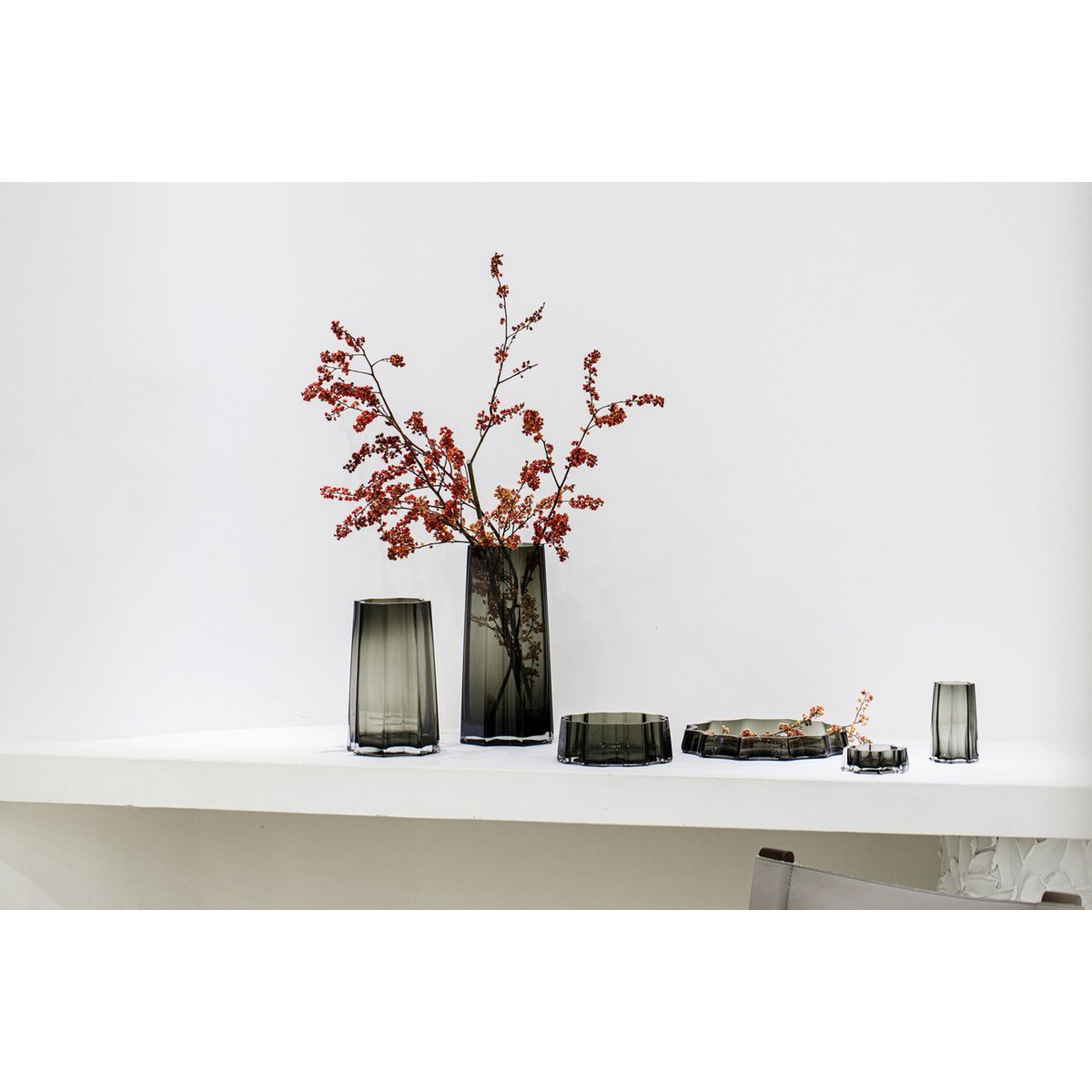 Modern-Klassiek Luxe grote kom of schaal, stijlvol design, LENOX 05 Grey