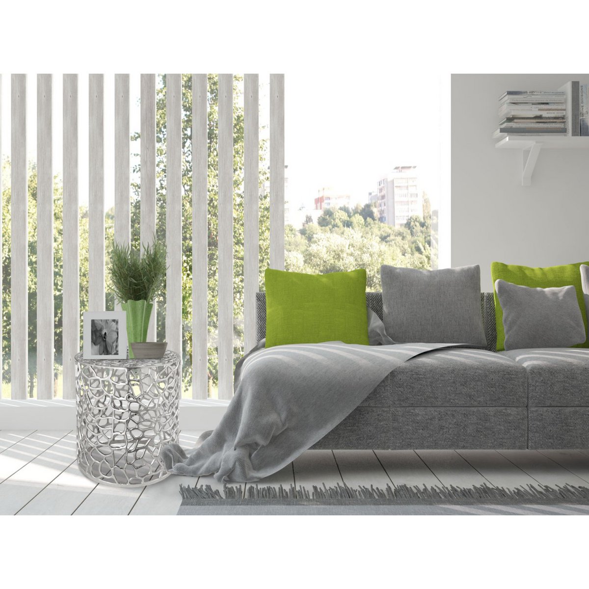 Zij met metalen decoratieve tafel Ø 40 x 46 cm ronde agadir zilver of goud aluminium koraalontwerp