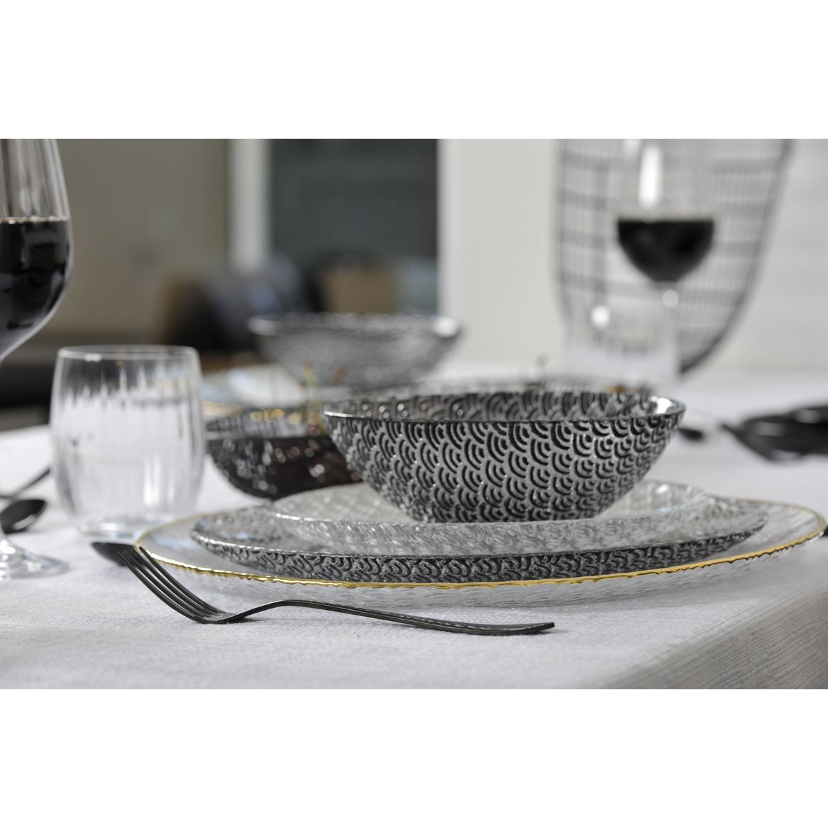 Huisvrouw 24 stuks zwart briljant