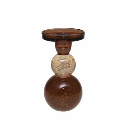 Moka en Amber Glass Bubbles 8.5x8.5x16cm