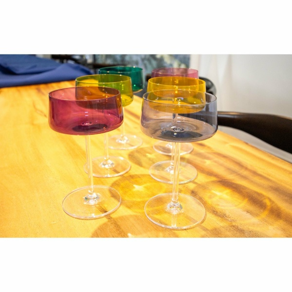 220 ml vergulde rand Champagne Cutters - veel 6