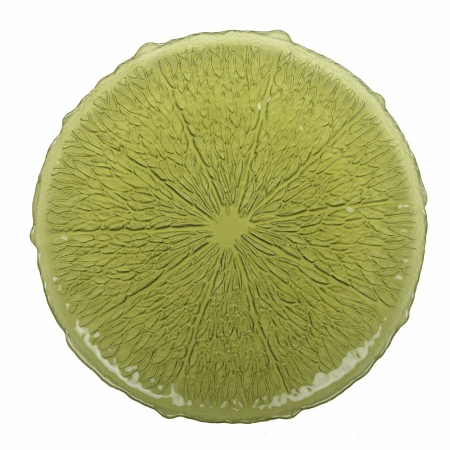 Groene platte plaat 28 cm - citroen