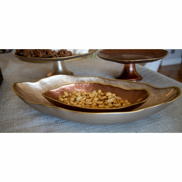 Roze ovaal roze beker 34x19cm