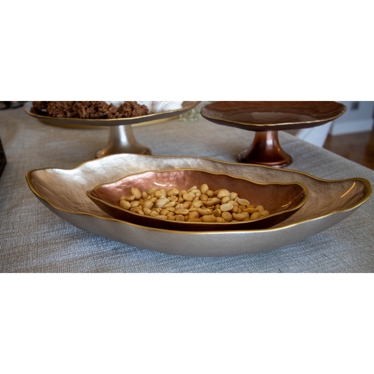 Roze ovaal roze beker 34x19cm