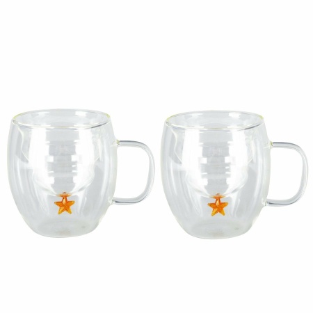 Dubbele wandbekers gouden ster 250 ml - veel 2