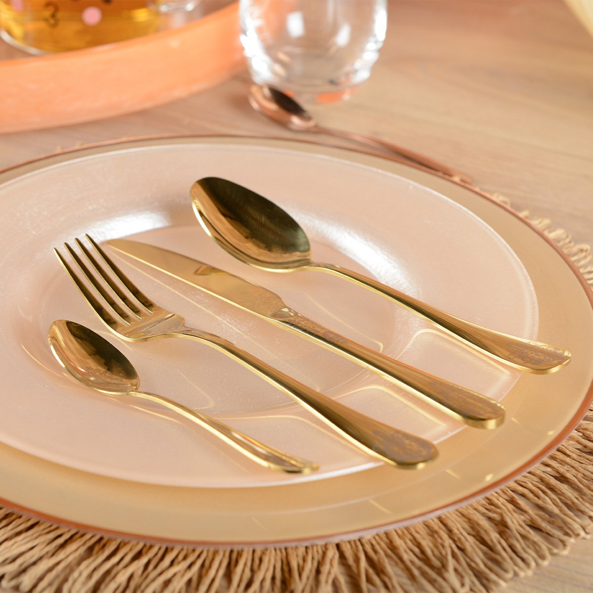 Briljante gouden theelepels Arabesques- batch van 6