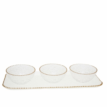 Aperitief set van 3 kopjes op de bakgilde rand