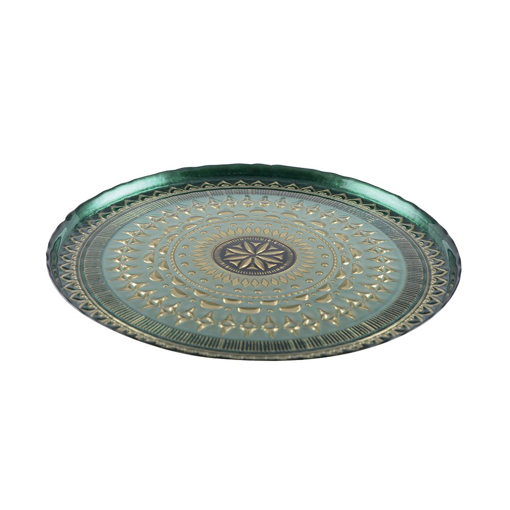 Groene en zwarte taartgerecht 32,5 cm - Coachella