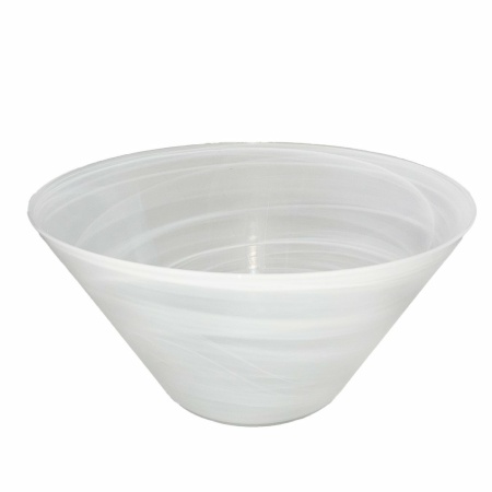 Witte conische kom 33x33x6.5 cm