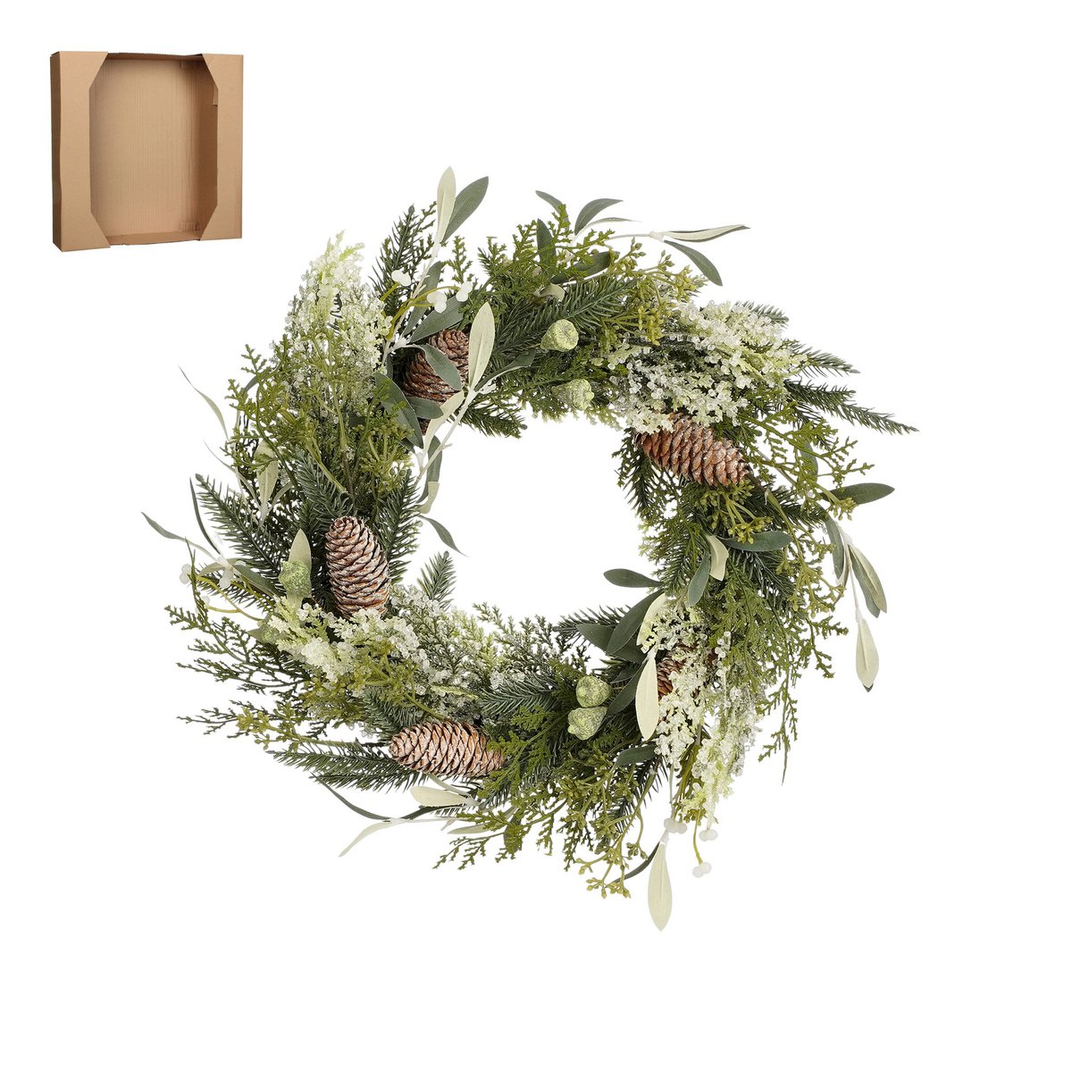 Alva Kerstkrans - Ø40 cm - Groen
