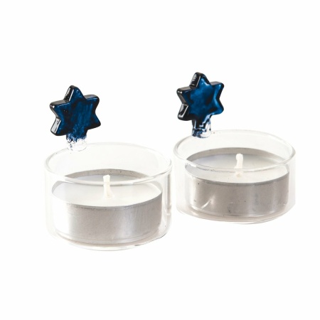 Set 2 Blue Maguen Candlesticks PVC Box