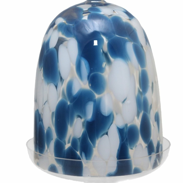 Wit en blauwe bel 15x15x32.5cm