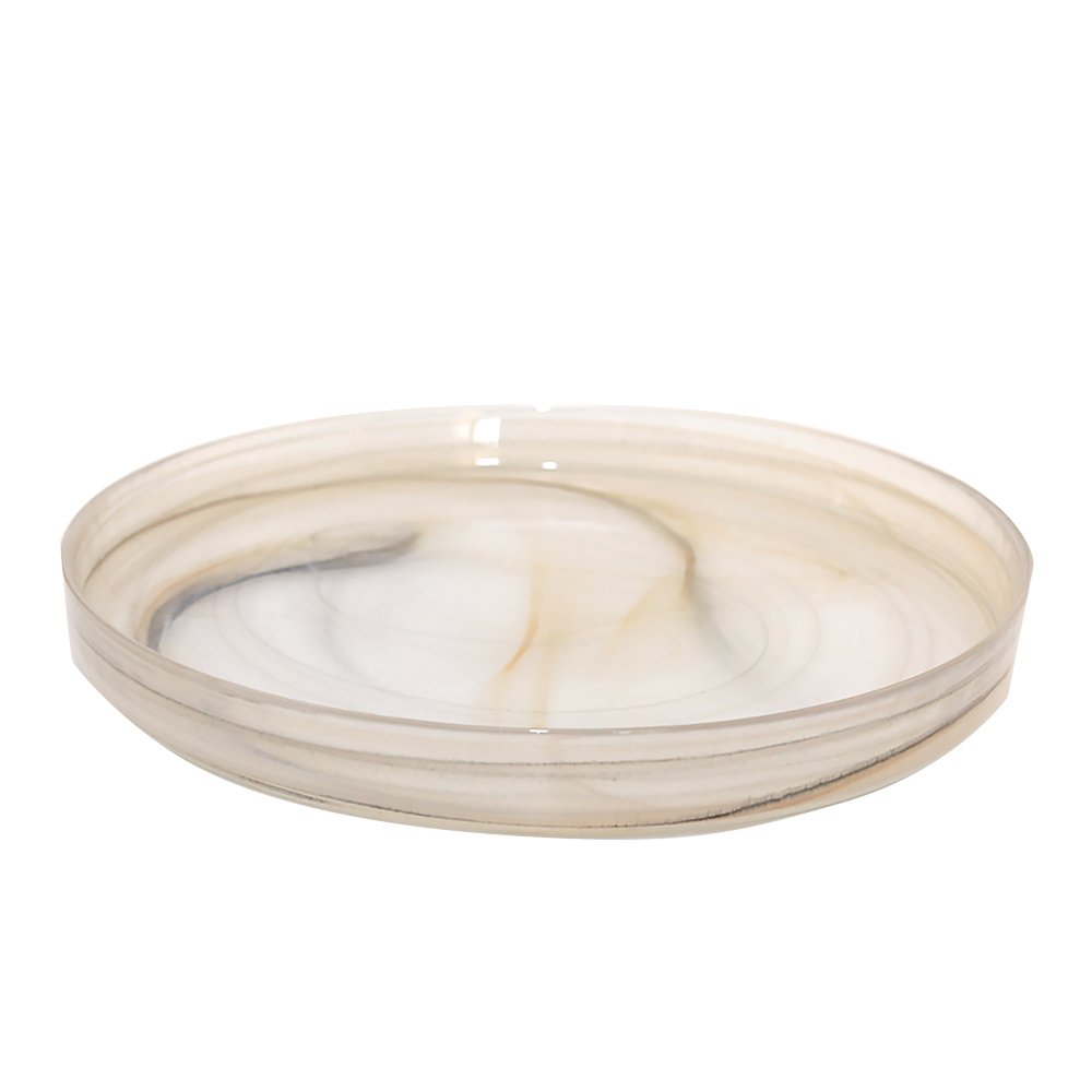 Round Sahara Glass Tray 33x33x3.5cm
