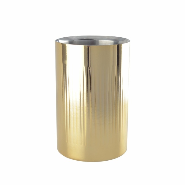 Huidige -vormige gouden wijnkoeler