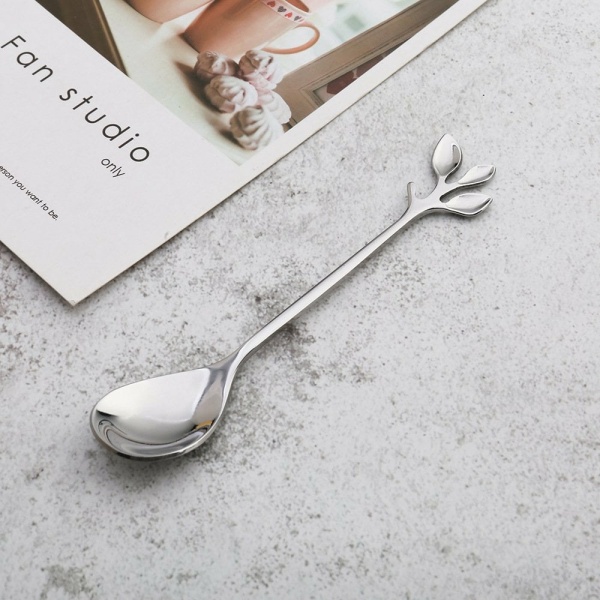 Zilver diverse bladeren dessert - veel van 6