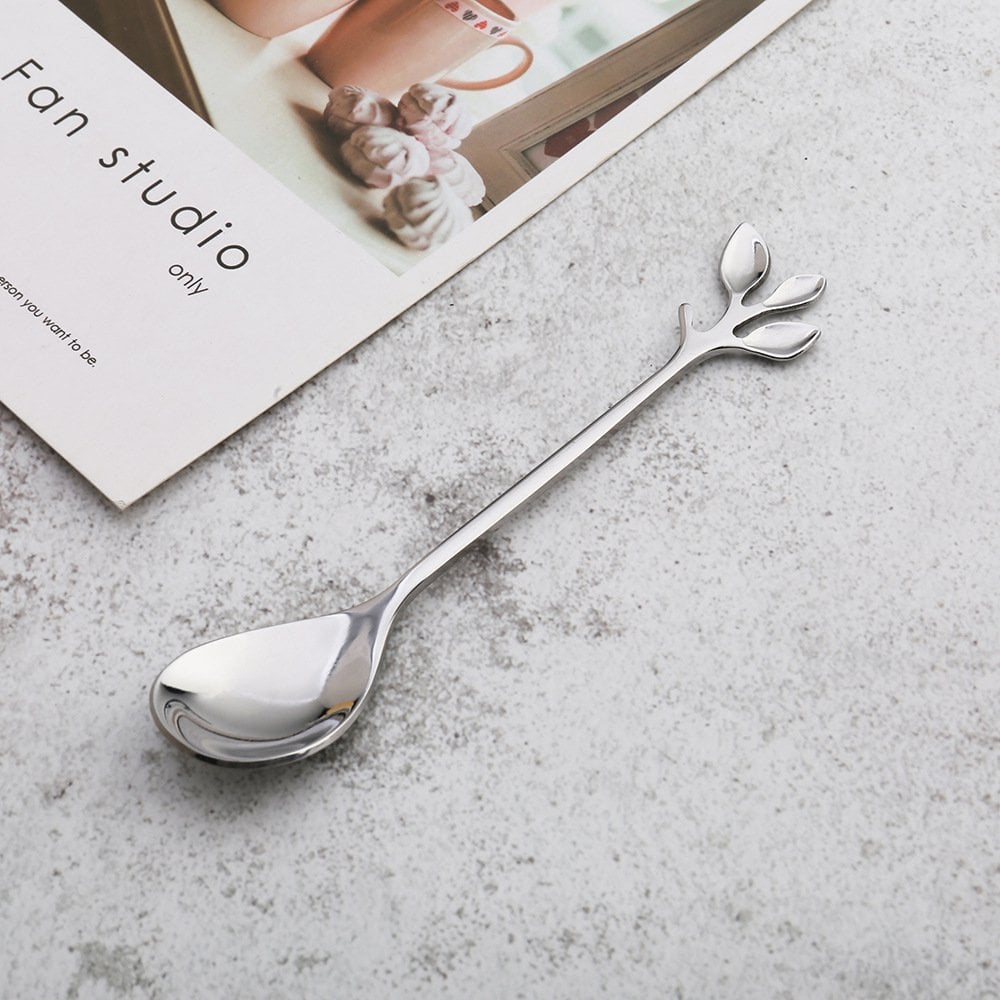 Zilver diverse bladeren dessert - veel van 6