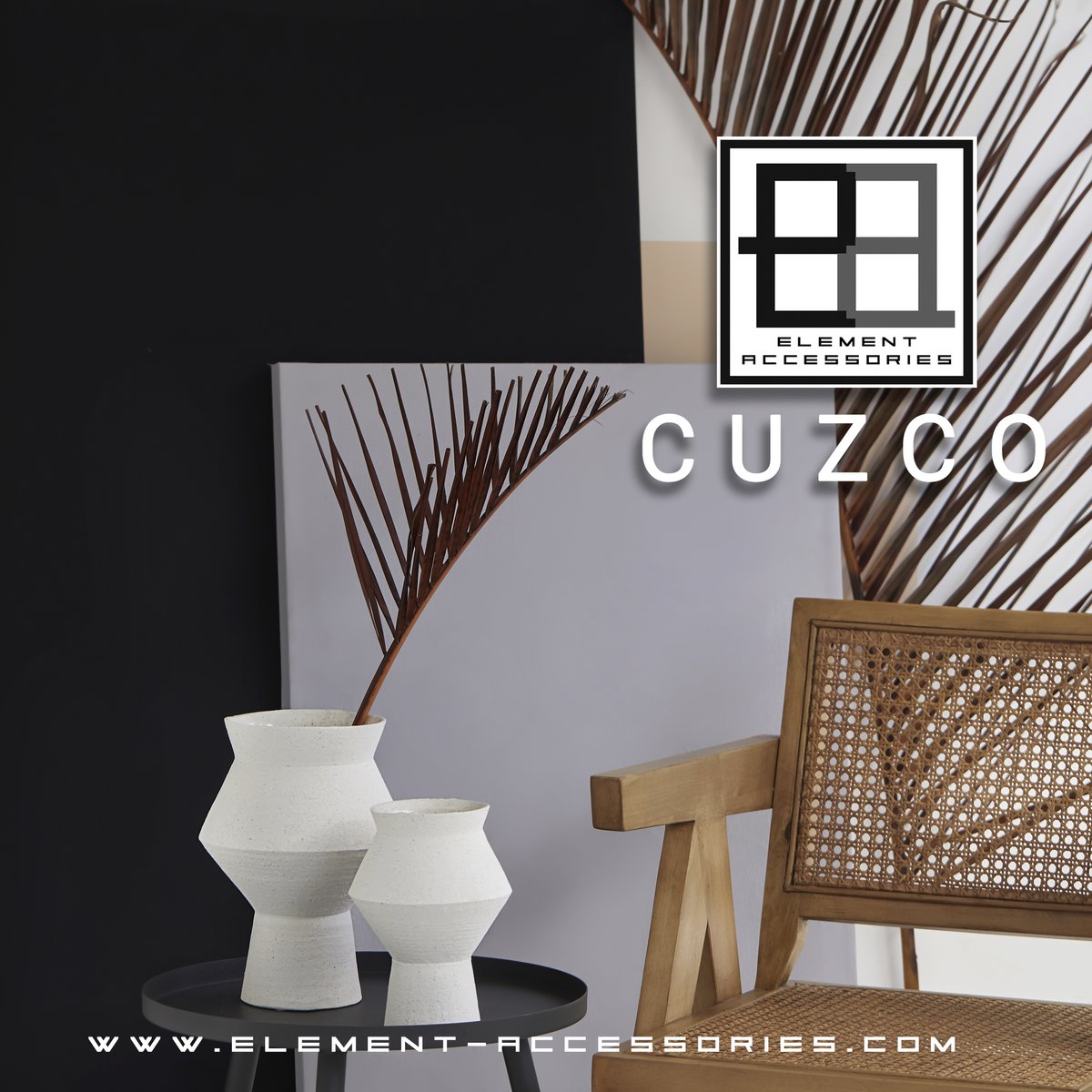 Moderne keramische vaas met ruwe witte afwerking, hoekige ronde vorm, CUZCO 20 wit