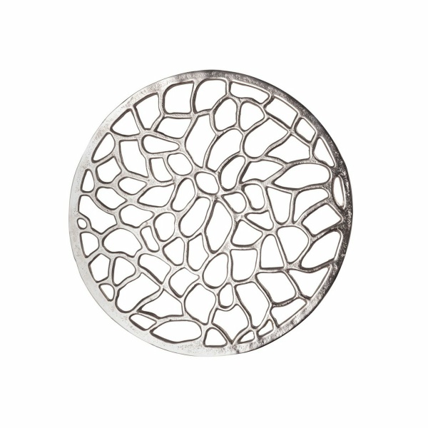 Zij met metalen decoratieve tafel Ø 40 x 46 cm ronde agadir zilver of goud aluminium koraalontwerp