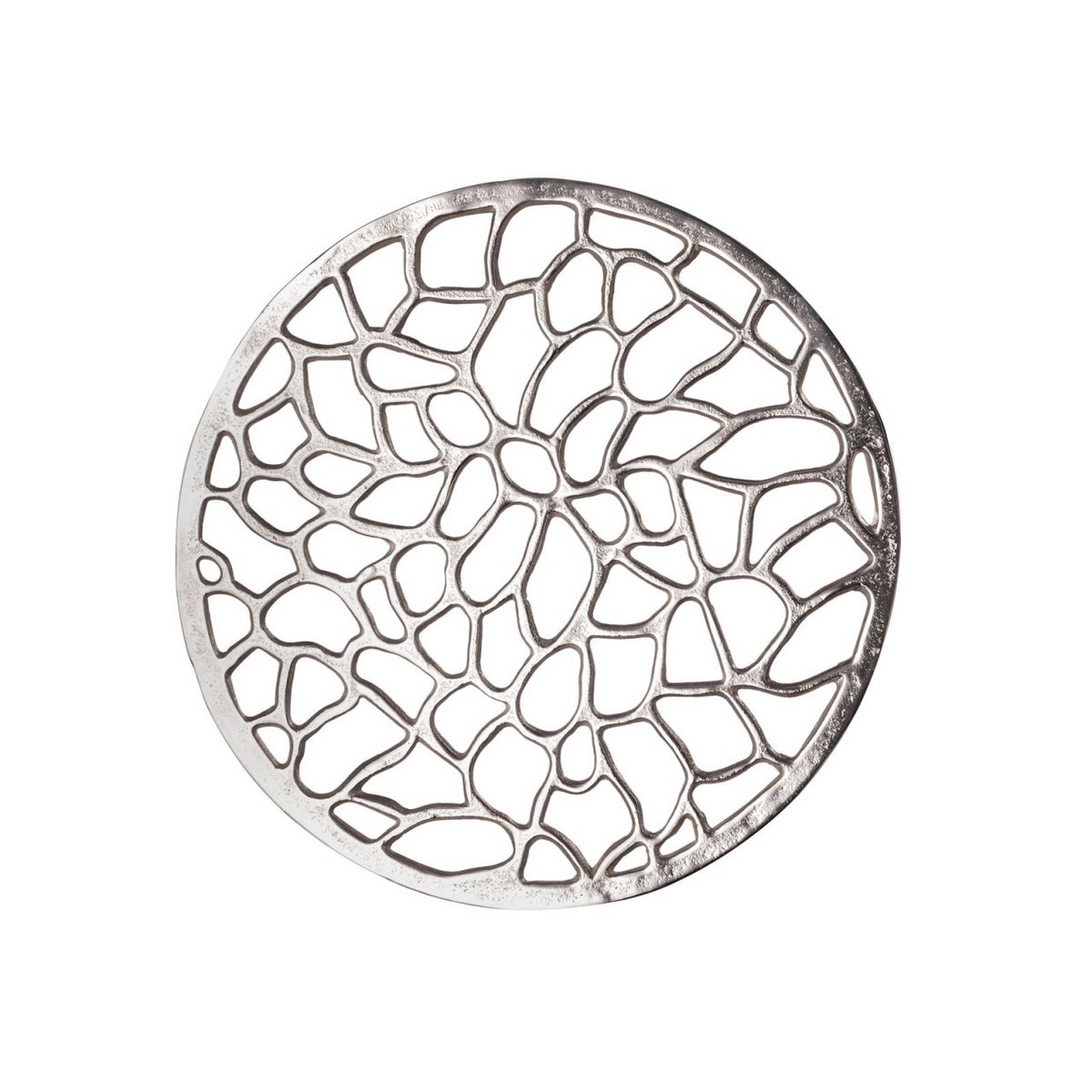Zij met metalen decoratieve tafel Ø 40 x 46 cm ronde agadir zilver of goud aluminium koraalontwerp