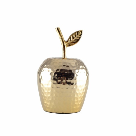 Gouden decoratieve appel 12,5x12.5x19cm