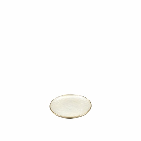 Witte ronde decoratieve snit 29.5x29.5x2.5 cm