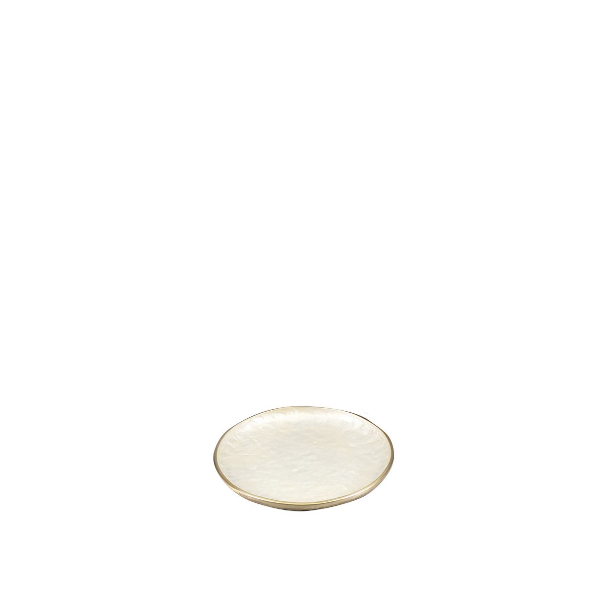Witte ronde decoratieve snit 29.5x29.5x2.5 cm
