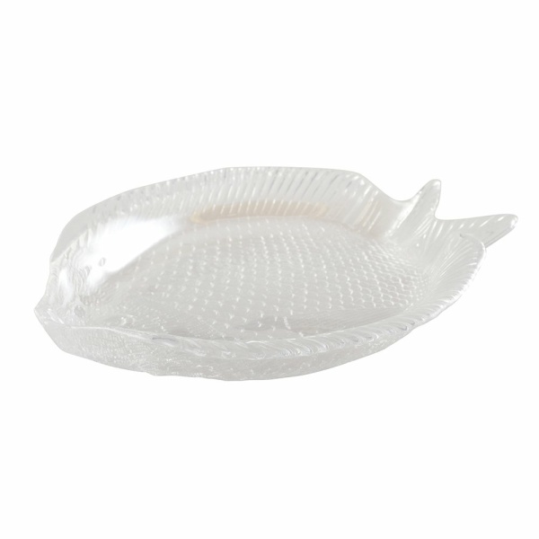 Glanzend glas visbeker 17,5x14,5 cm