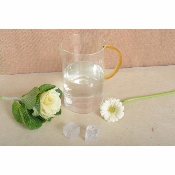 Glazen werper met gele handvat 1.5L