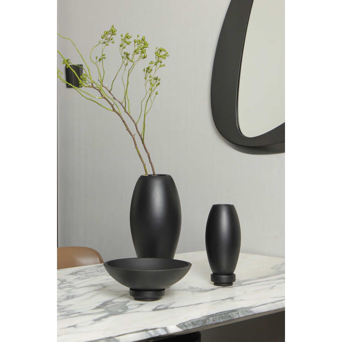 Grote Schaal Modern Design, van microcement, zwart, RUD12BK