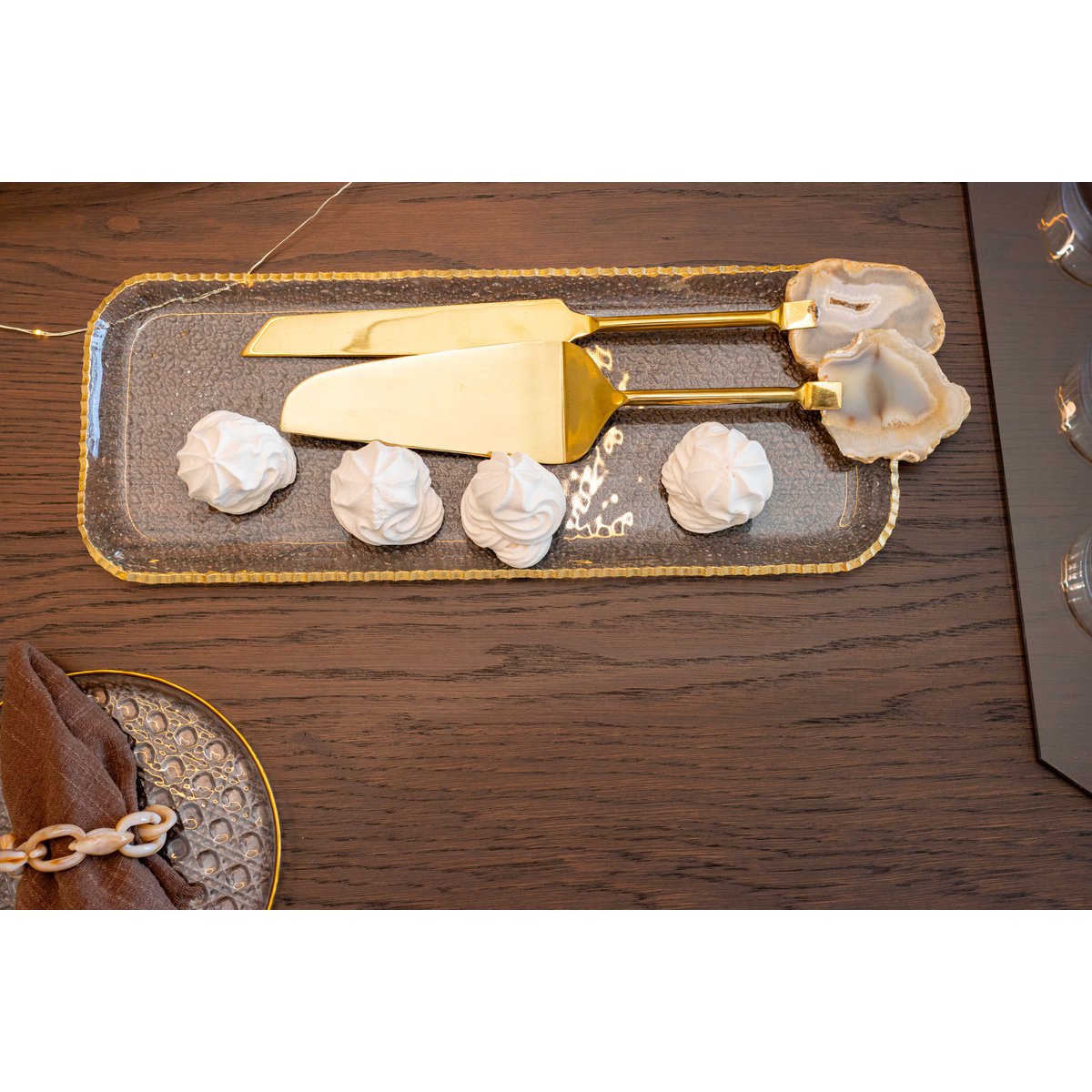 Tarte schop en gouden mes pierre agate beige