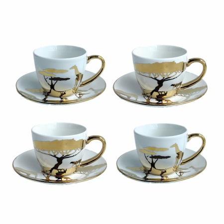 Dorée Savanne Coffee Cups and Subasses - veel van 4