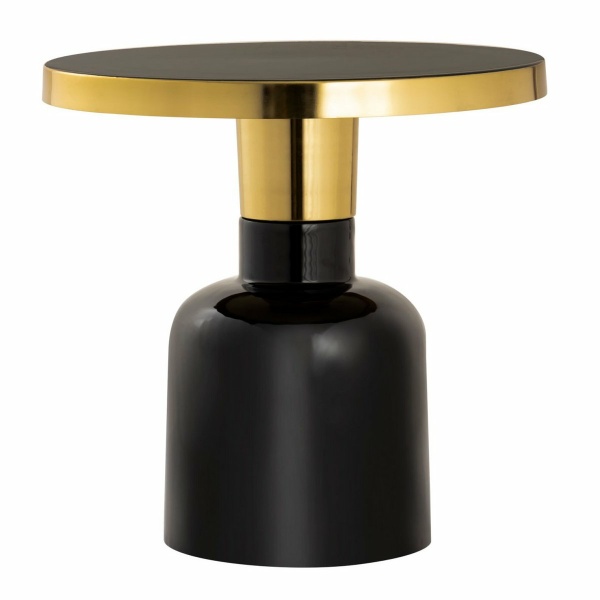 Bijzettafel rond ø 45 H 45 cm Decoratieve tafel Lampentafel Salontafel Glamtafel Metaal en email