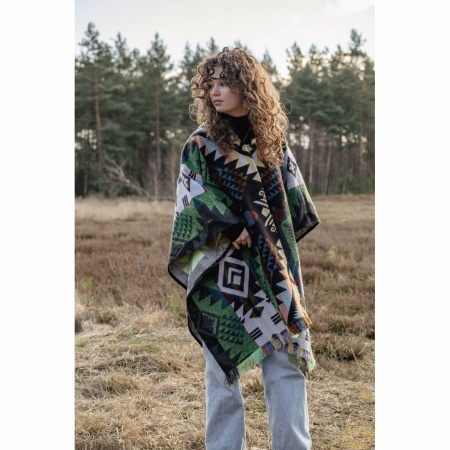 Alpaca Poncho inheems patroon | Waorani groen