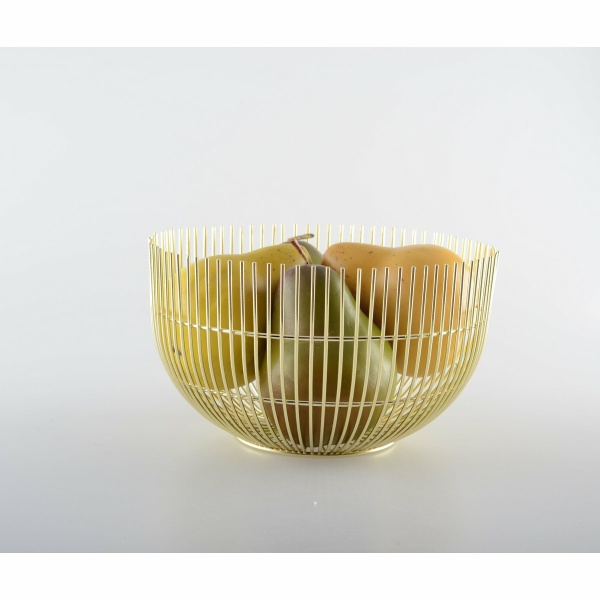 Gouden broodmand groot model 20x20x12cm