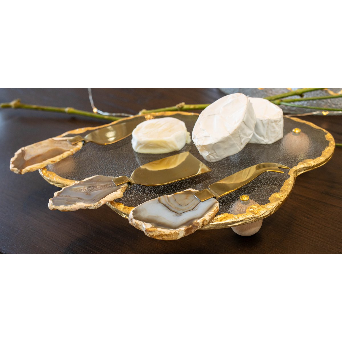 Stone Agate Beige Cheese Service - veel van 3