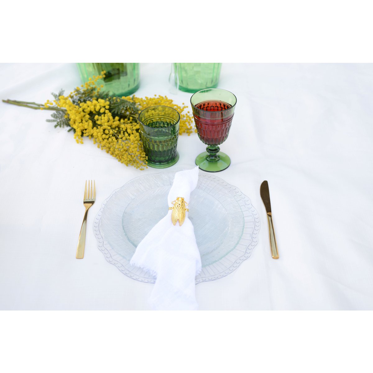 Acrylgroene wijnglazen - veel van 6