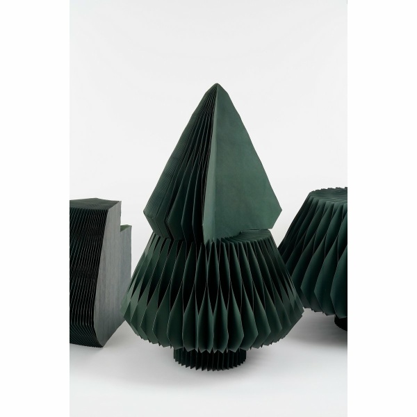 Decoratie Kerstboom - H212 x Ø120 cm - Papier - FSC Mix - Petrol