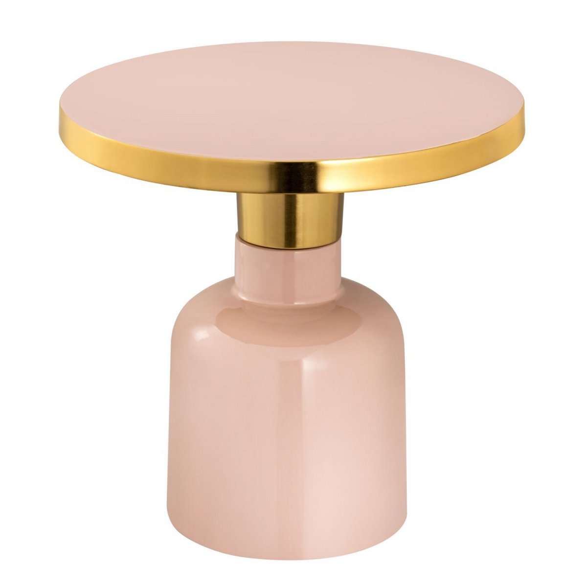 Bijzettafel rond ø 45 H 45 cm Decoratieve tafel Lampentafel Salontafel Glamtafel Metaal en email