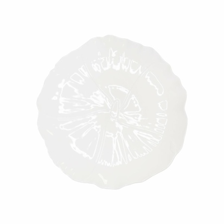 Presentatieplaat / witte bloemschotel 35 cm