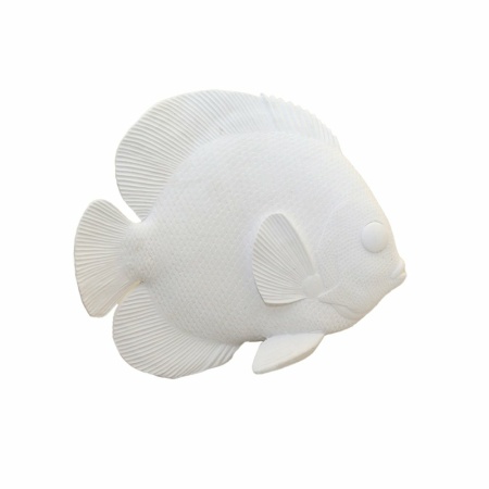 Decoratieve witte vis 29x12x23cm