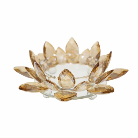 Lotus Amber Candlestick 24x24x9cm